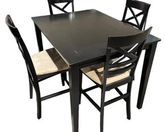 black dining table
