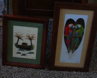 Feather Art.  Framed.