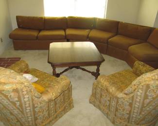 yup - vintage 80s sofa, chairs and coffee table