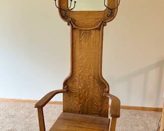 Antique hall tree 