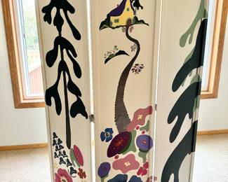 Vintage painted screen 