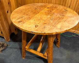 Rustic log table 