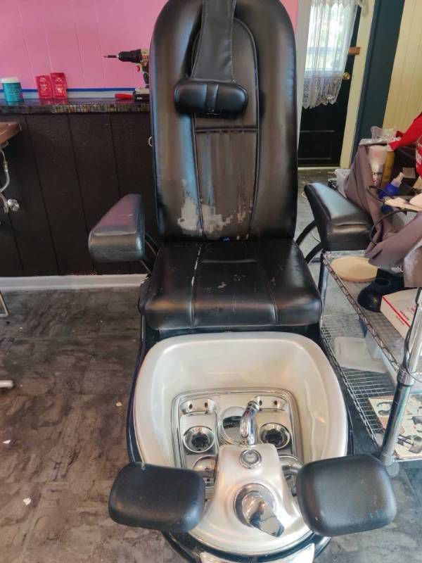 Spa Chair - Has Been Disassembled - Faux Leather Damaged