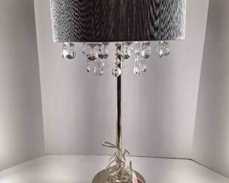 Desk Lamp with Drop Faux Crystal Details