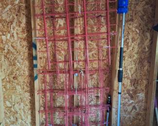 (4) Bundles of Red Garden Wire Fence