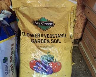 Flower and Vegetable Garden Soil - 1 Partial Bag and 1 Full Bag