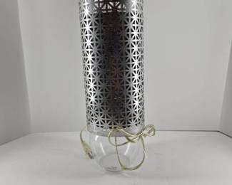 Chrome Tin Cylinder Lamp