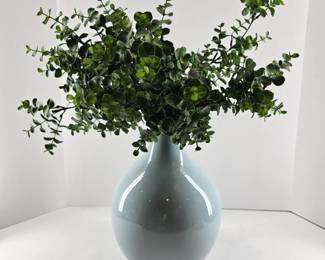 Powder Blue Faux Plant Vase