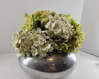 Shrub with Decor Chrome Planter