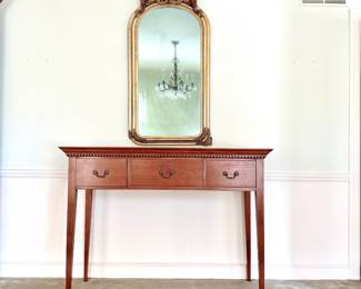 ANTIQUE 3 DRAWER BUFFET/SERVING TABLE