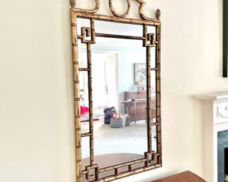 VINTAGE FAUX BAMBOO MIRROR - SET OF 2