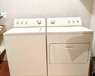 WHIRLPOOL TOP LOAD WASHING MACHINE & DRYER