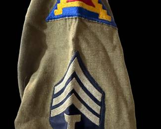 WWII U.S. Wool Shirt (7th Army and Tech Sergeant Patches)