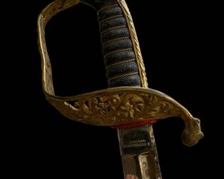 King Franz Josef Eagle Guard Gold Gilt Sword with Scabbard Made by J PETERLONG INNSBRUCK