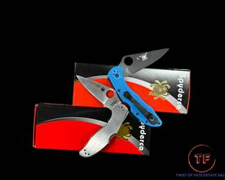 Large Collection of SPYDERCO Knives (New in Box)