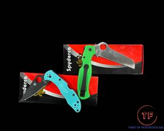 Large Collection of SPYDERCO Knives (New in Box)