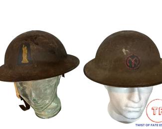 WWI Helmets (77th Infantry and 27th Infantry)