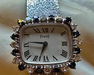 Women's PIAGET 18K GOLD Watch with Diamonds and Sapphires