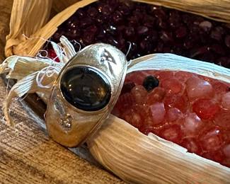 Men's 14K GOLD Ring with Black Star Sapphire