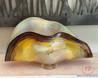 Art Glass Irish Gold Taco Sculpture by JOHN MCDONALD