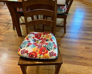 Distressed Wood Kitchen Table Set with Hidden Leaf