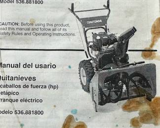 Craftsman Snowblower