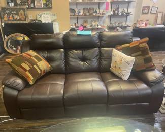 beautiful reclining leather sofa