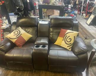 matching reclining leather loveseat