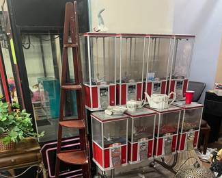 large bank of 8 candy vending machines - $500