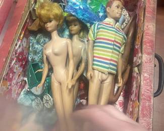 1950's midge and her 1960's bf Allan along wit original clothes and accessories