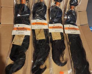 HUNDREDS of brand new packages  High quality  100% Virgin Human Hair  - as well as braiding hair - All Priced at 50% off retail