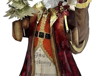 Elegant Metal Father Christmas Figure