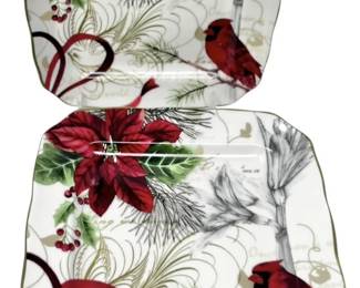 Square 222 Fifth Holiday Wishes Plates