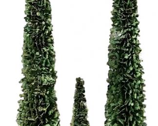 Three Elegant Evergreen Tree Decorations