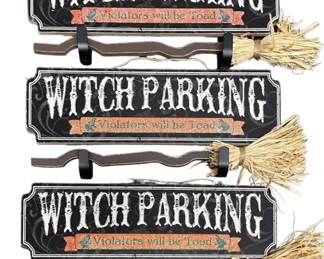 Witch Parking Wooden Signs
