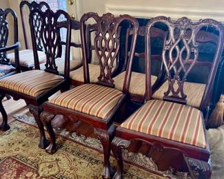 Maitland - Smith Chippendale style dining chairs 