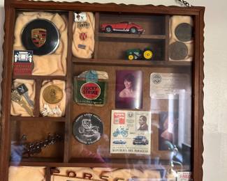 Vintage shadowbox items