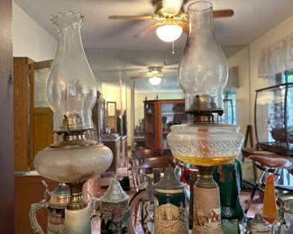 Vintage oil lamps