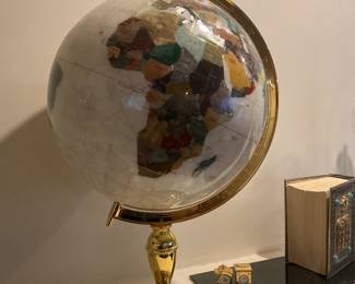 2 STONE GLOBES