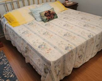 King Size Brass Headboard and Mattress & Box Springs