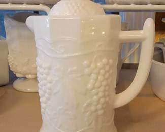 Imperial Glass Company Milk Glass Syrup Pitcher
