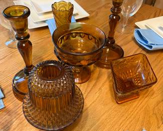 Indiana glass diamond point fairy lamp - kings crown candy dish