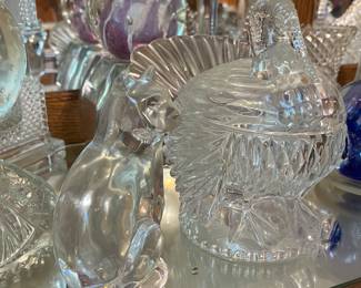Orrefors clear crystal cat figurine