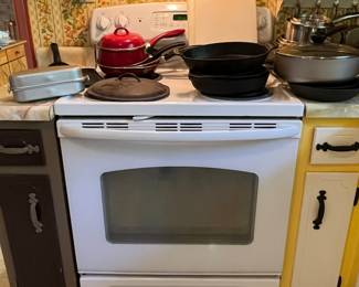 White electric oven