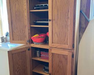 Oak pantry cabinet