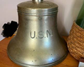U.S.N. brass ship bell