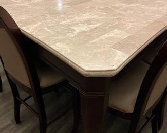 Marble dining table with Marble top buffet 