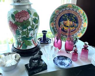 Misc glassware and china