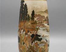 Antique 19thC Japanese Meiji Signed Satsuma Pottery Vase #2
