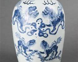 Antique Chinese Qing 18th/19thC Blue & White Porcelain Lidded Ginger Jar

